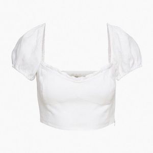 Wilfred Linen Cropped Blouse XS